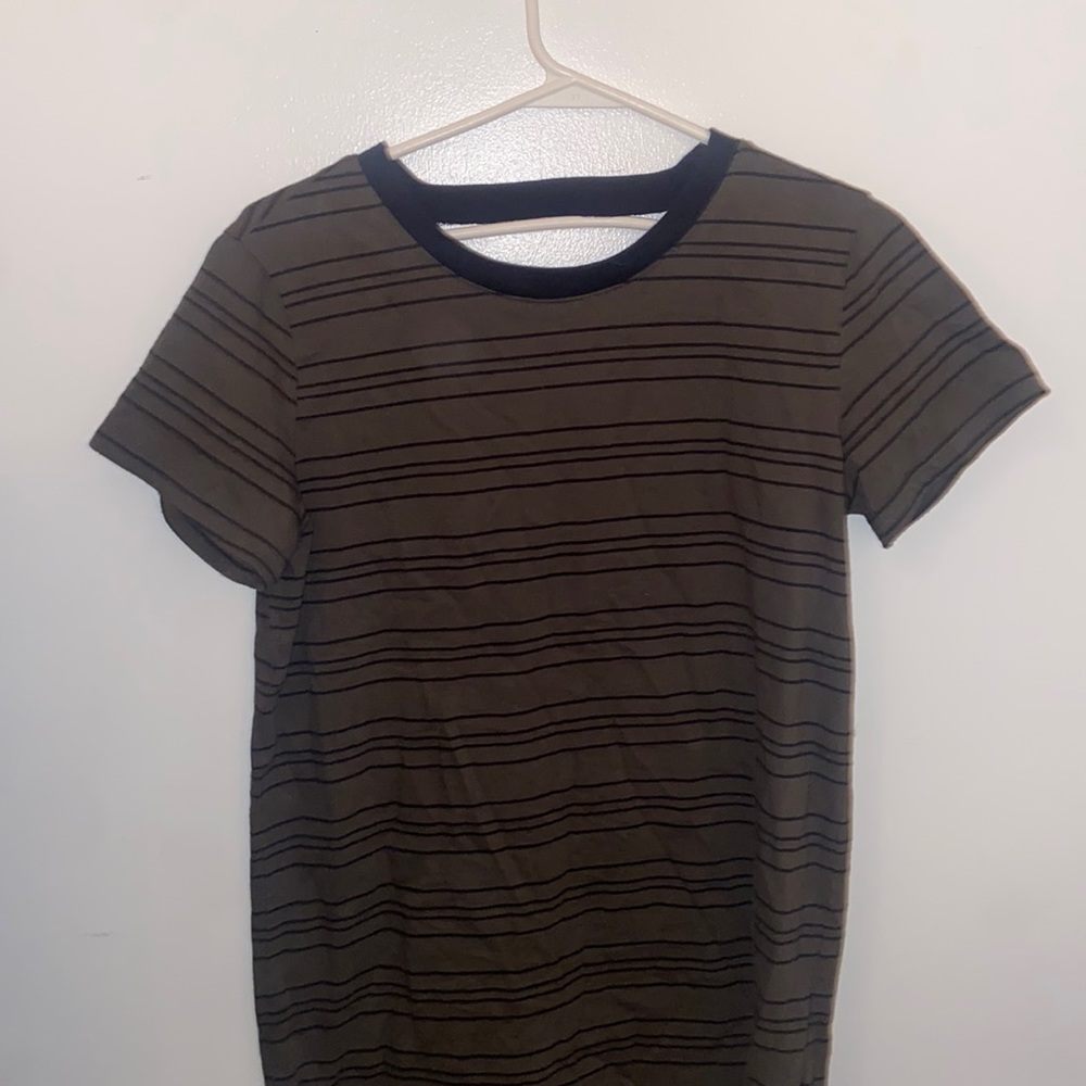 olive green and black tshirt dress
